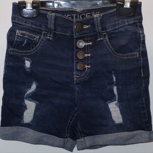 Vintage Justice Brand Button up Jean Shorts